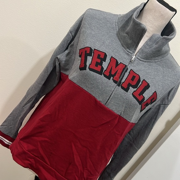 VS PINK Collegiate Collection Temple University 1/2 Zip Pullover Sweatshirt XS - Picture 4 of 6